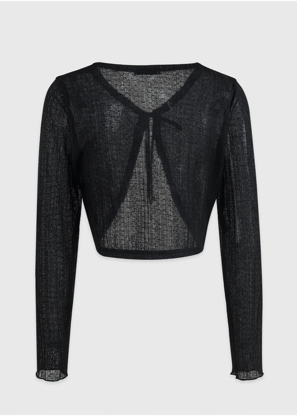 Fondly Crochat Crop Cardigan