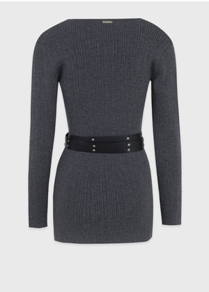 Grady V-Neck Knit-Belt Setup