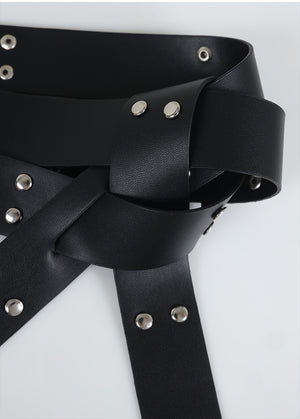 Grady V-Neck Knit-Belt Setup