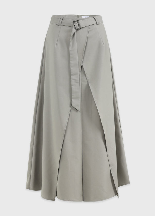 Helia Belt-Wrap Maxi Skirt
