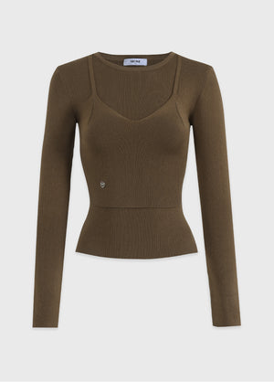 Hug Buckle Point Layered Knit