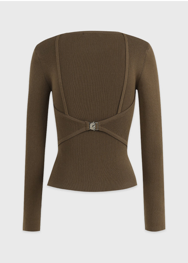 Hug Buckle Point Layered Knit