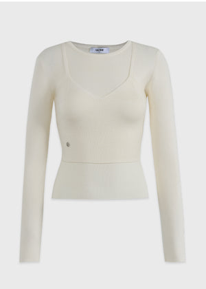 Hug Buckle Point Layered Knit