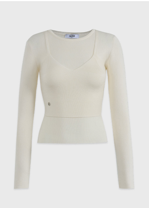Hug Buckle Point Layered Knit