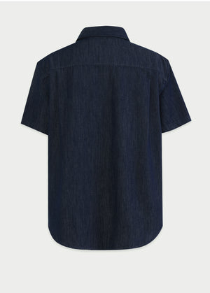 Intriguing M-Point Half Denim Shirt