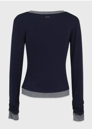 Koa Layered Wool-Tencel Tee