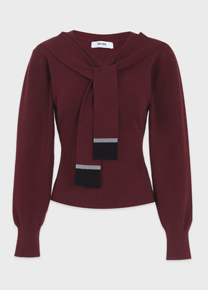 Lani V-Neck Tie Knit