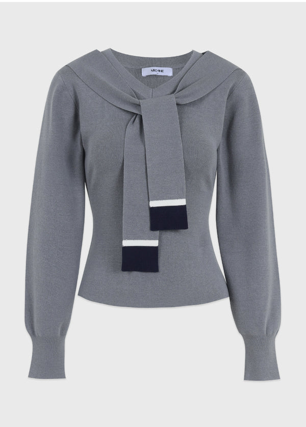 Lani V-Neck Tie Knit