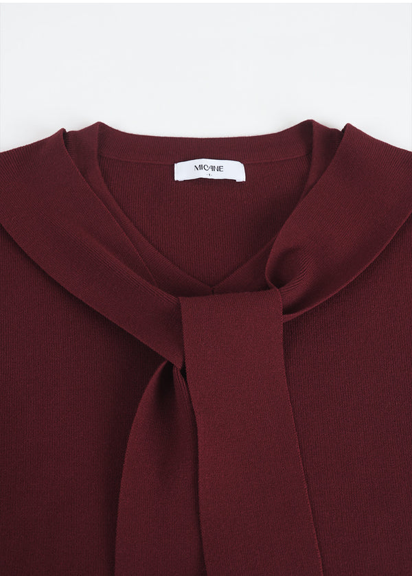 Lani V-Neck Tie Knit