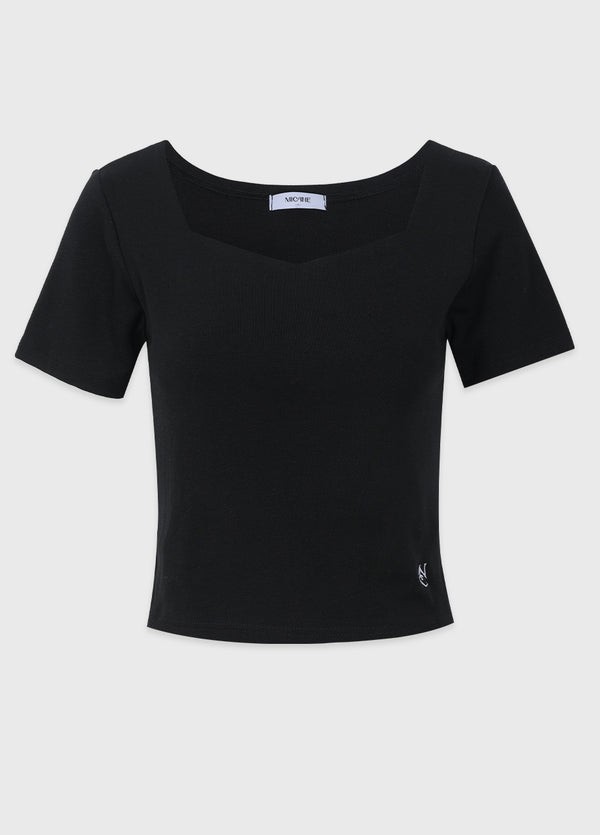 Lily Heart neck Tee