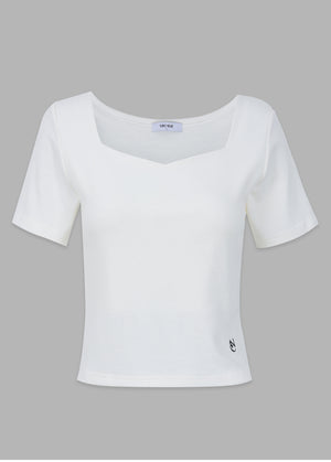 Lily Heart neck Tee