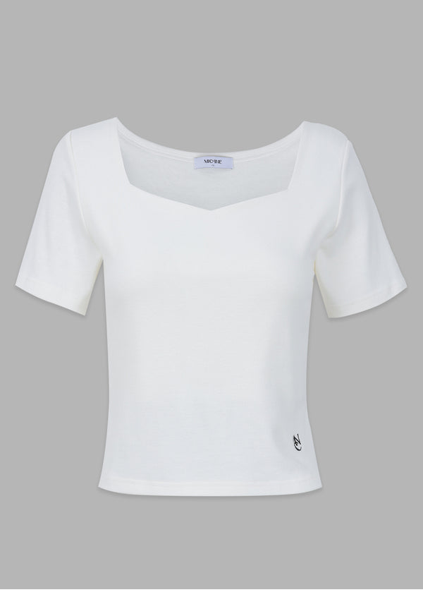 Lily Heart neck Tee