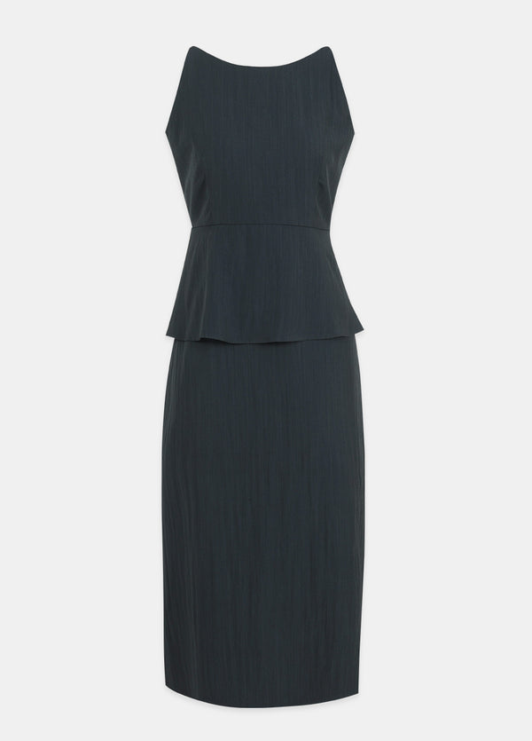 Lowell Sleeveless Peplum Long Dress