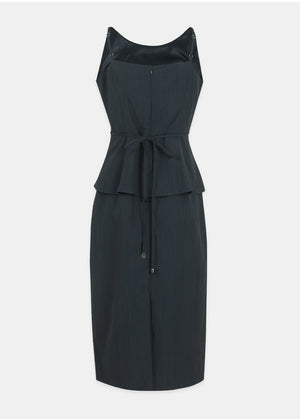 Lowell Sleeveless Peplum Long Dress