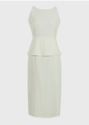 Lowell Sleeveless Peplum Long Dress