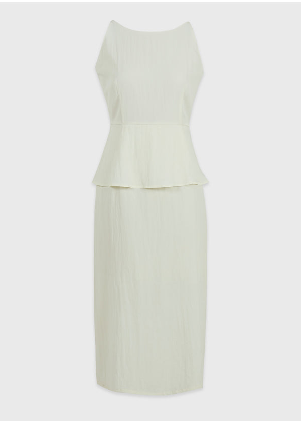 Lowell Sleeveless Peplum Long Dress