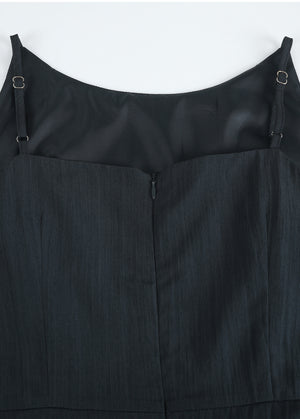 Lowell Sleeveless Peplum Long Dress