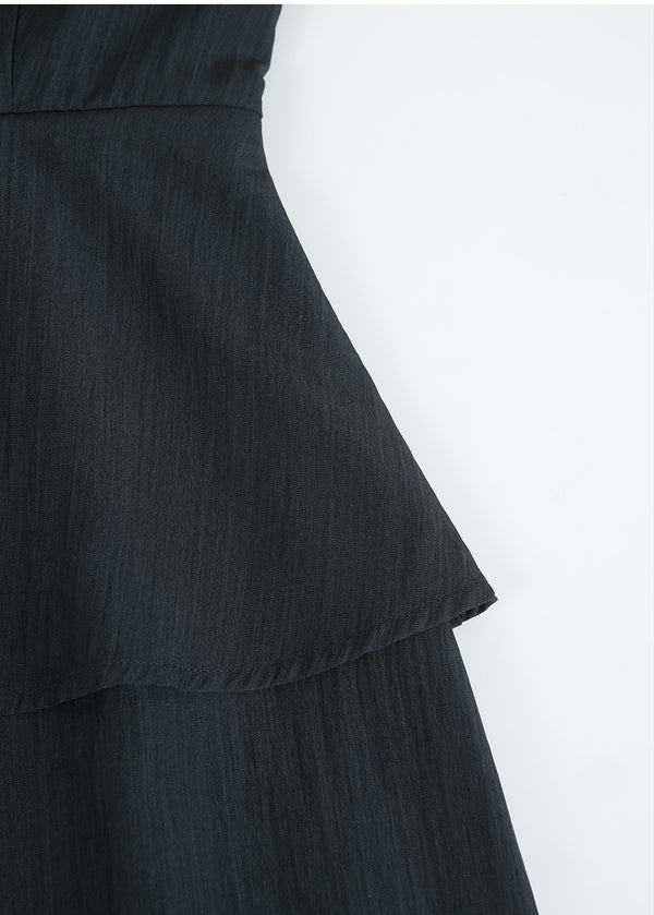 Lowell Sleeveless Peplum Long Dress