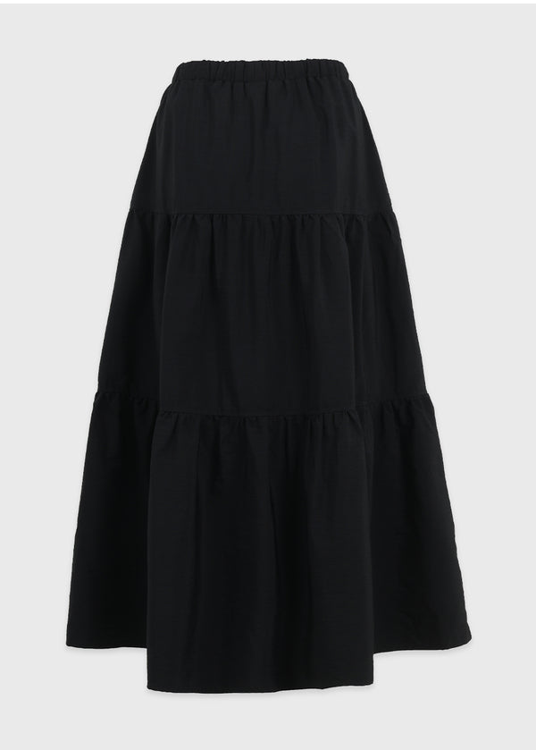 Lyra Cancan Shirring Long Skirt
