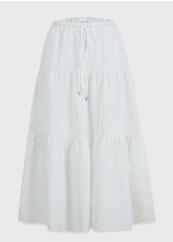 Lyra Cancan Shirring Long Skirt