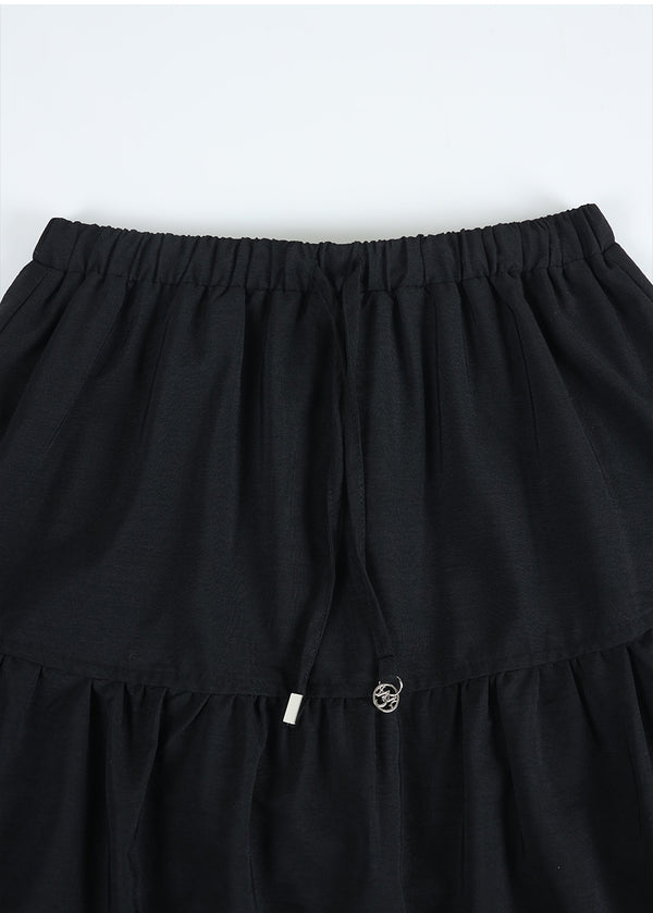 Lyra Cancan Shirring Long Skirt