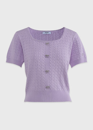 Marguerite Square Neck Ribbon Knit