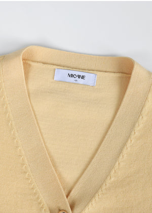 Neat V-neck Cadigan Black