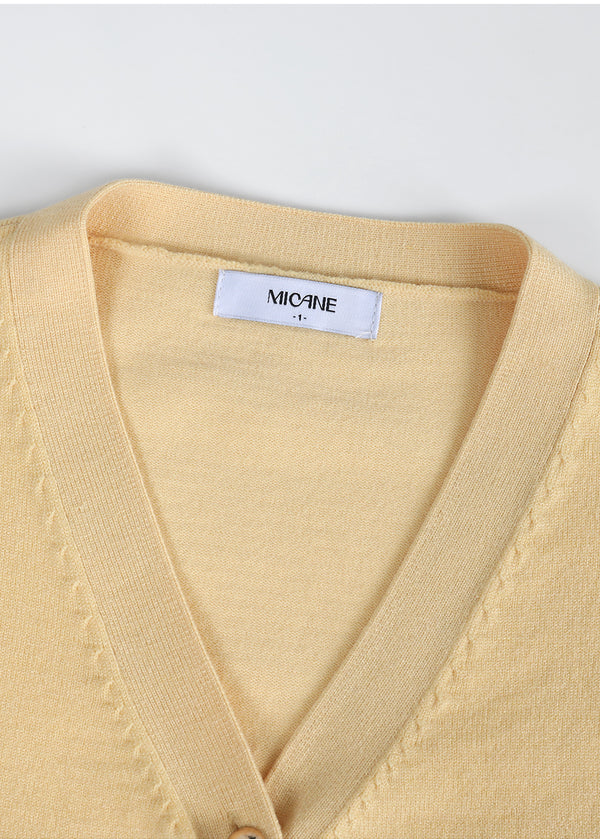 Neat V-neck Cadigan Black
