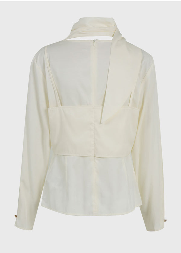 Ondine Tie Bustier layered Blouse