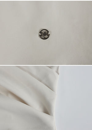 Poshly Neck Point Wrap Blouse