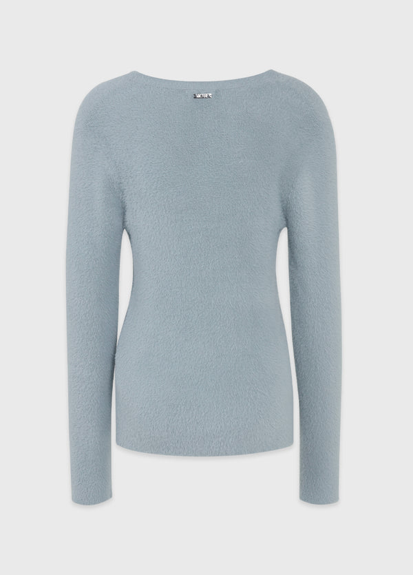 Powdery U-neck Knit