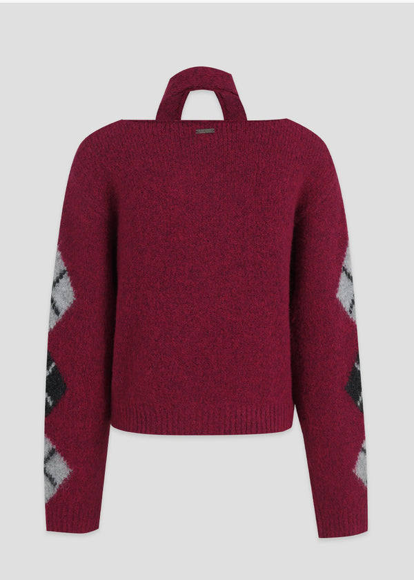 Ruby Tie Set Double Button Knit