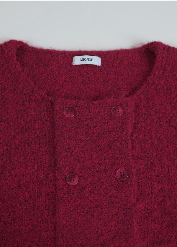 Ruby Tie Set Double Button Knit