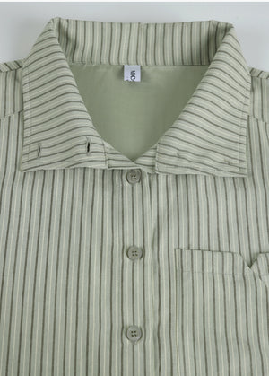 Seio Stripe Shirt - Scarf Setup