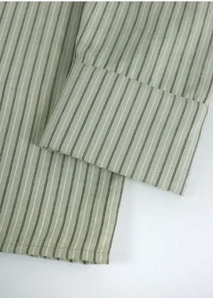 Seio Stripe Shirt - Scarf Setup