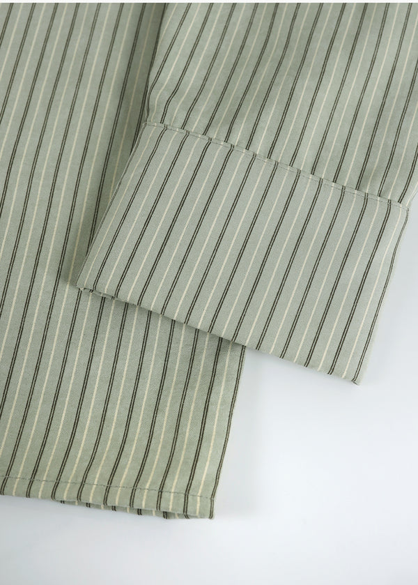 Seio Stripe Shirt - Scarf Setup