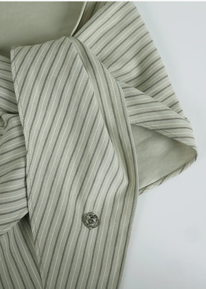 Seio Stripe Shirt - Scarf Setup