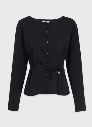 Suave Boat Neck Strap Blouse