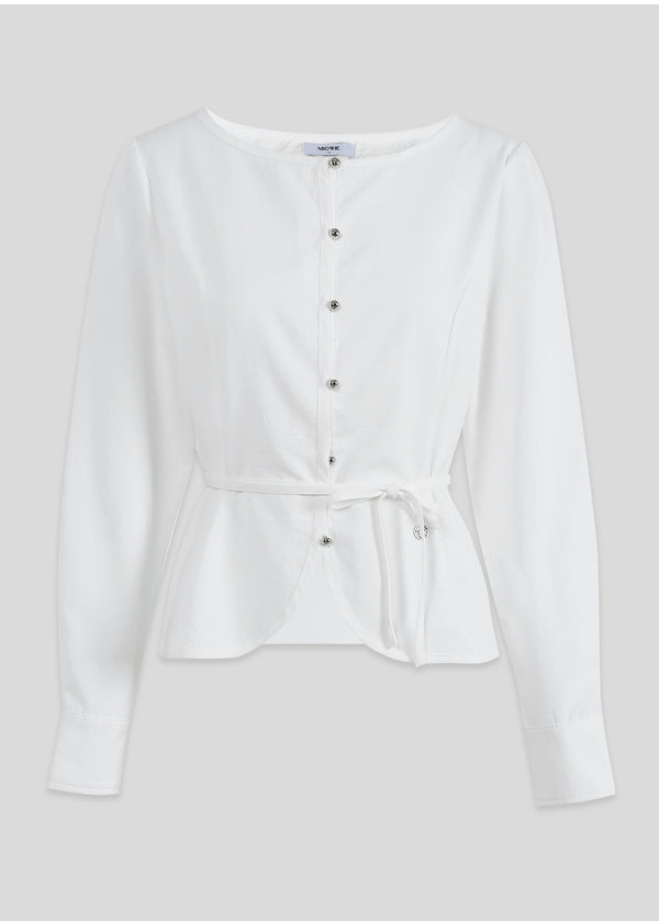 Suave Boat Neck Strap Blouse