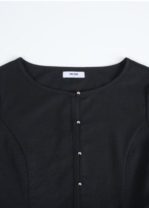 Suave Boat Neck Strap Blouse