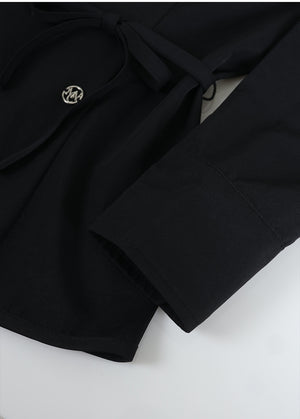 Suave Boat Neck Strap Blouse