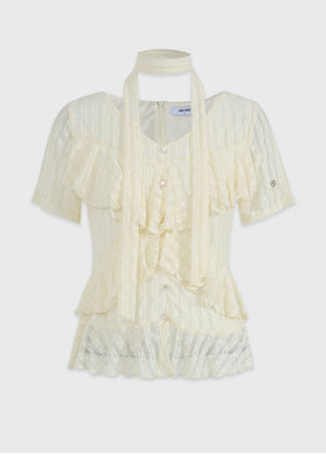 Vega Lace Tie Blouse