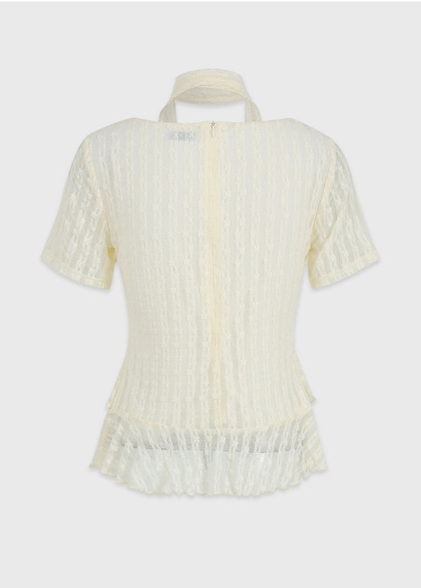 Vega Lace Tie Blouse