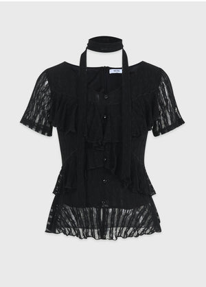 Vega Lace Tie Blouse