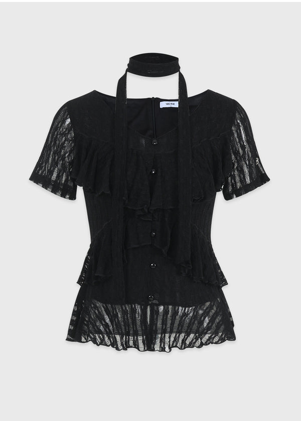 Vega Lace Tie Blouse