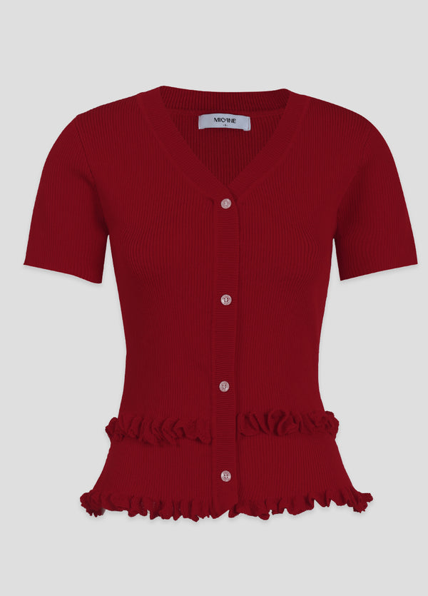Vera Frill V-neck Knit