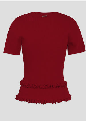 Vera Frill V-neck Knit