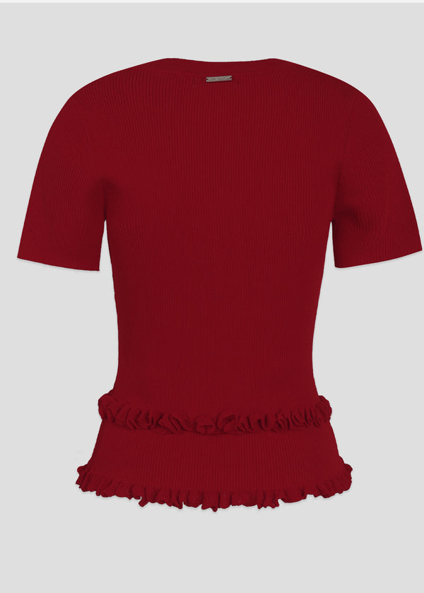 Vera Frill V-neck Knit