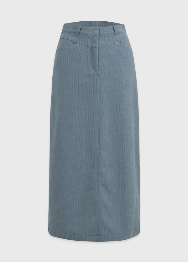 Warmth Coduroy M-Point Long Skirt
