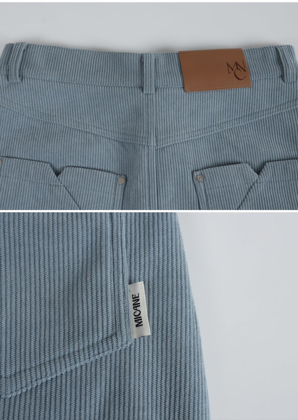 Warmth Coduroy M-Point Long Skirt